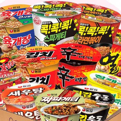 컵라면 세트 큰컵 모음 신라면 튀김우동 짜파게티 불닭