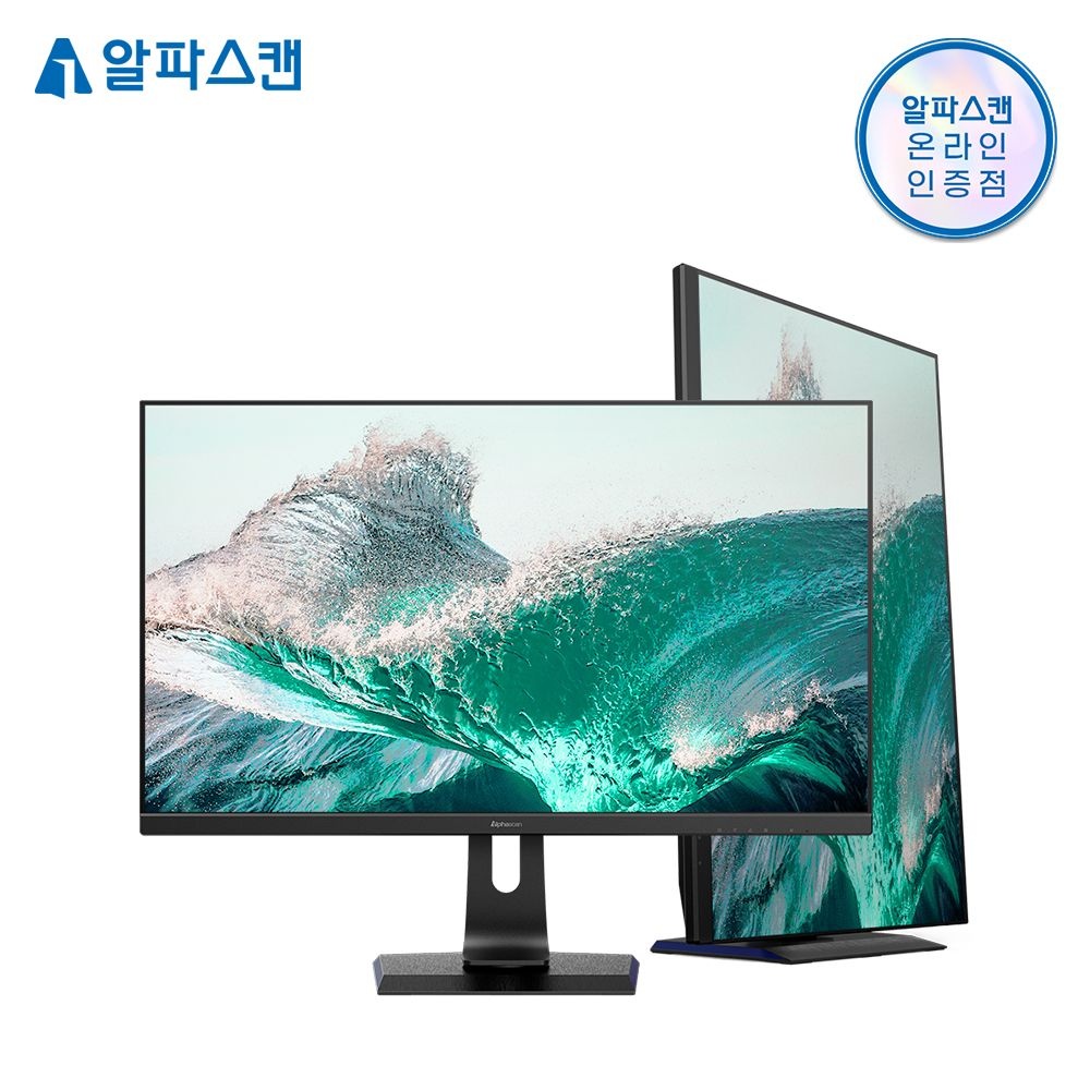[오늘출발] 알파스캔 3225UC 4K UHD IPS C타입 도킹 허브 멀티스탠드 무결점 모니터 PD충전 65W KVM 스피커 올인원