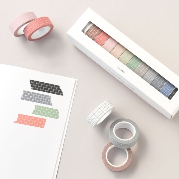 텐바이텐 아르떼 마스킹테이프 12P SET - Gloomy grid