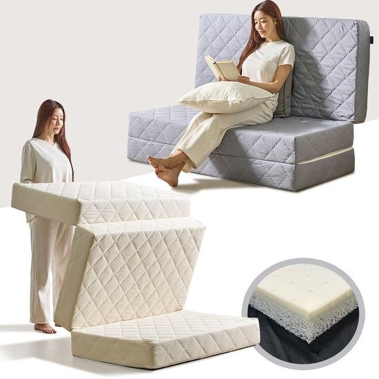 세인트블랑 허리에좋은 에어로셀 토퍼 3단 접이식 매트리스 15cm Q