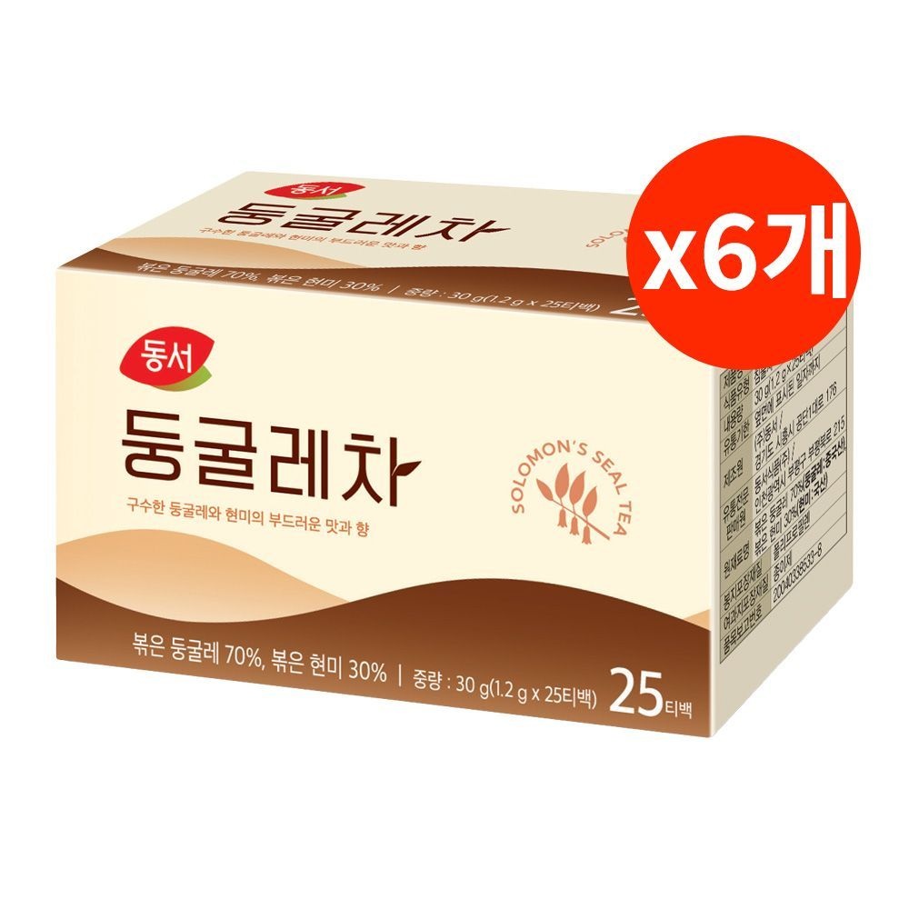 동서 둥굴레차 1.2g 25개입 6개