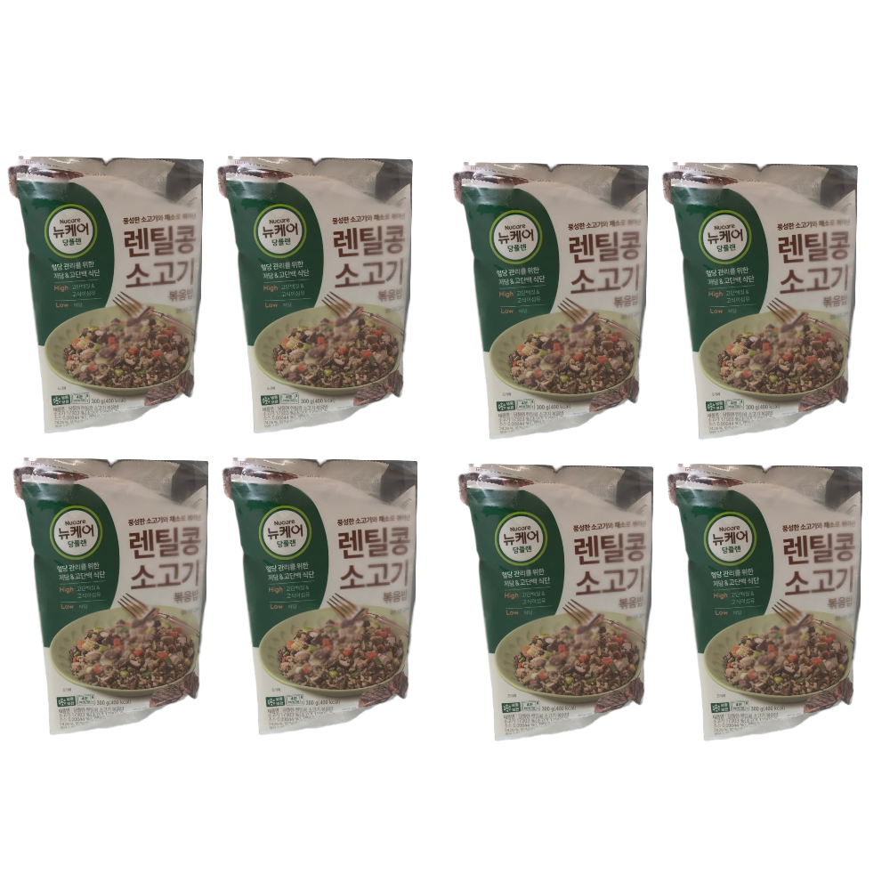 뉴케어 당플랜 볶음밥 기획팩 랜틸콩 소고기 300g, 8개