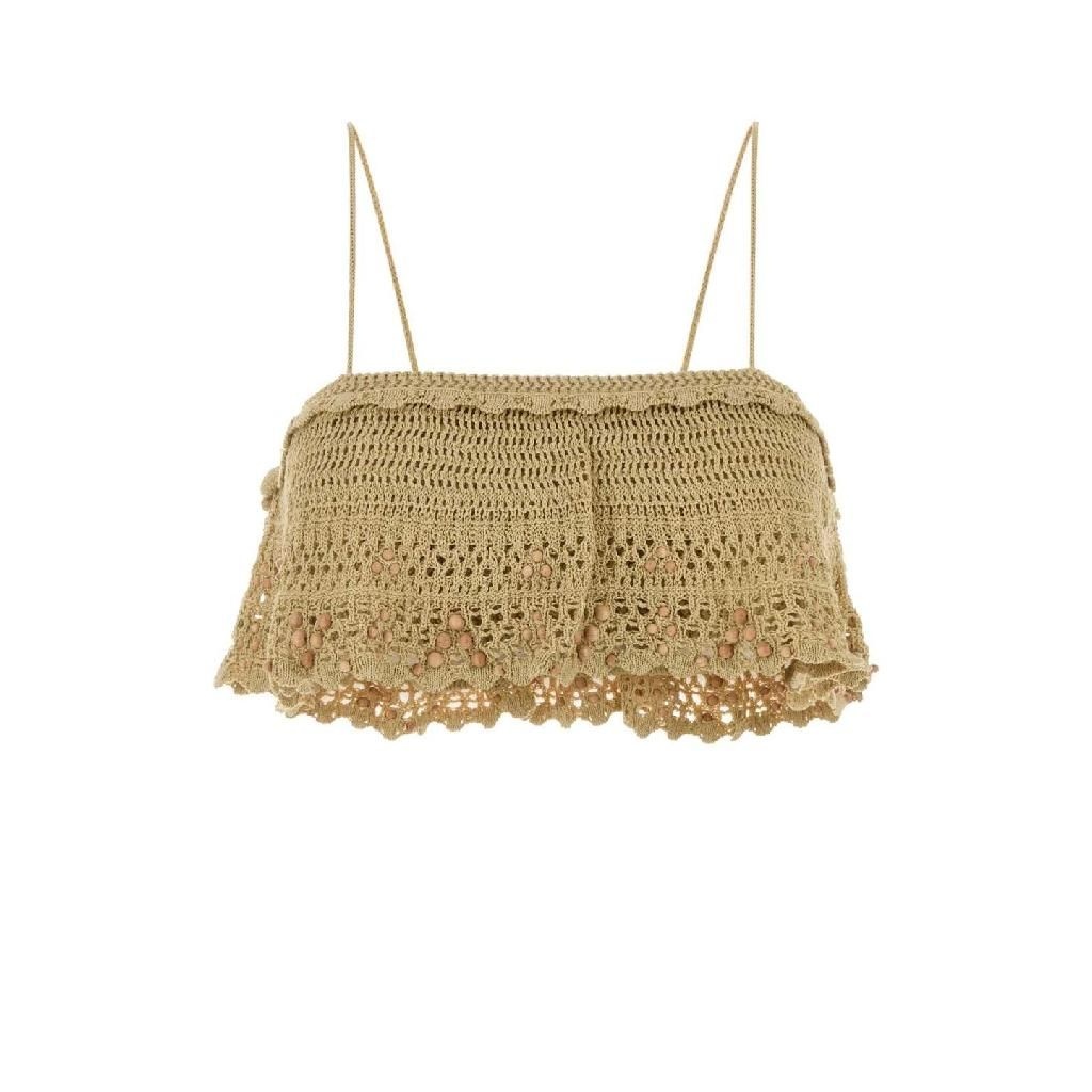 이자벨마랑 [X45]이자벨마랑 PU0887FAD2L04I 90DT Beige crochet Oraviel crop top 여성 셔츠 남방 반팔 긴팔 블라우스