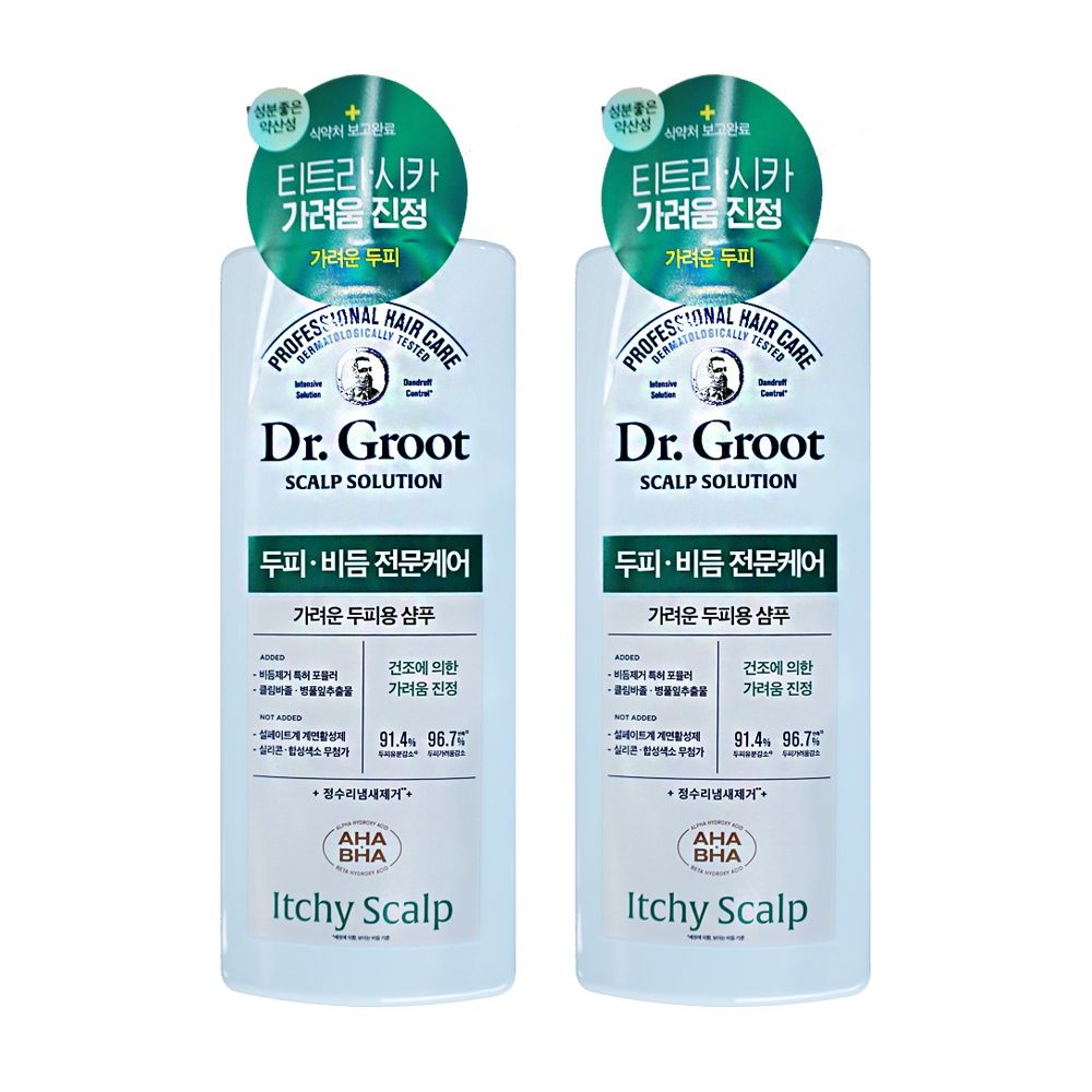 엘지 리엔 닥터그루트 스칼프 솔루션 샴푸 가려운두피용 700ml 2개 헤어
