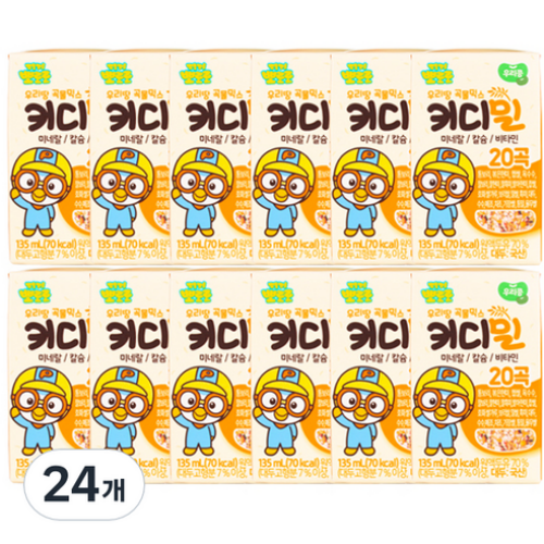 [롯데온] 뽀로로 두유 키디밀 135ML 24개입 (17,640원/무료)