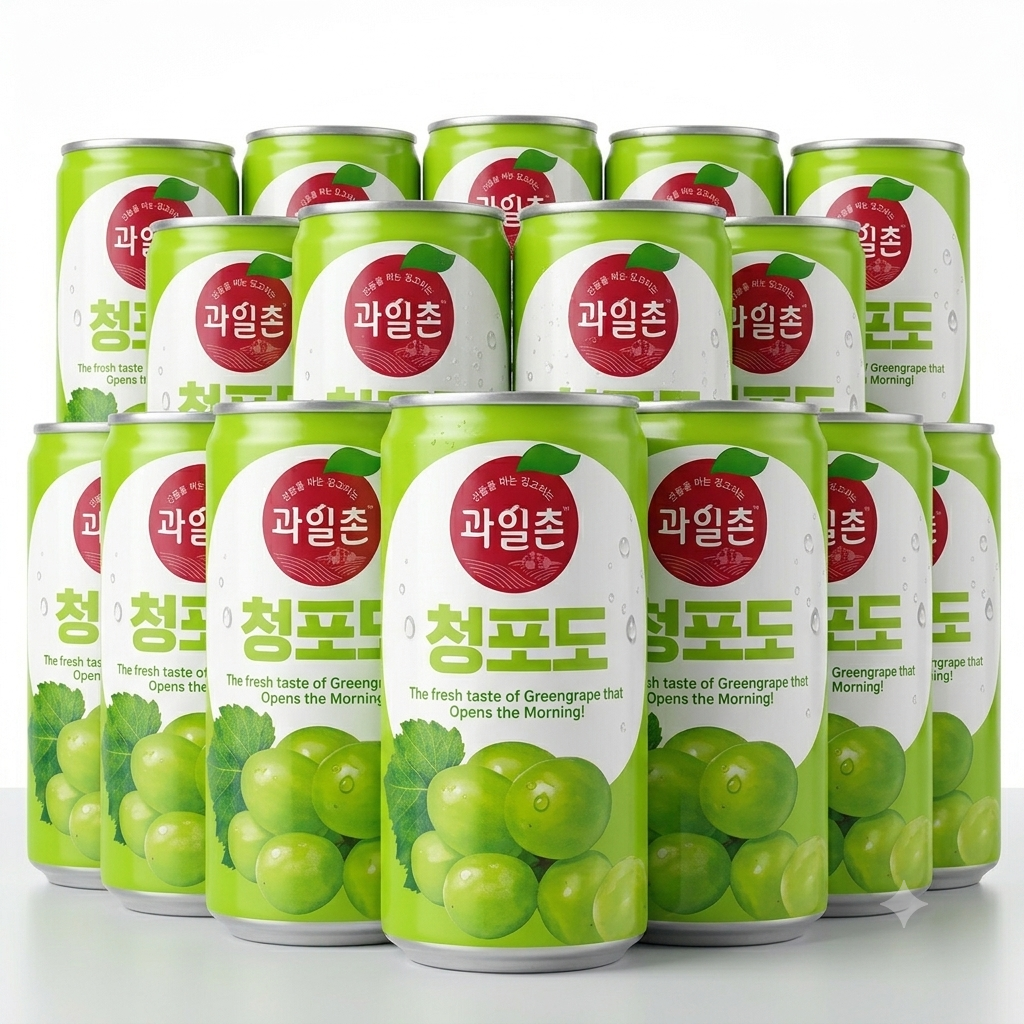 과일촌 청포도 드링크 175ml 캔 30x3박스
