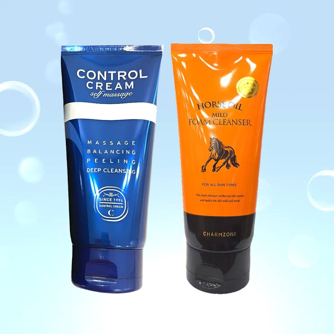 참존 마사지 콘트롤크림+마유 저자극 약산성 폼클렌저 각150ml