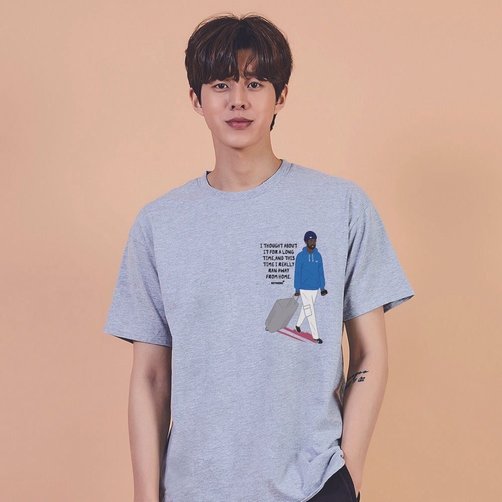 키밍 여행 가출 그래픽 캐쥬얼 반팔티