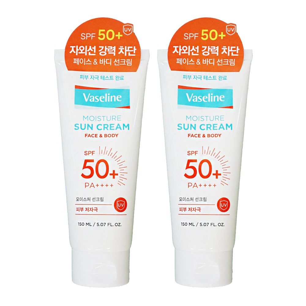 애경 바세린 모이스처 선크림 페이스 앤 바디 150ml 2개 자외선 강력 차단
