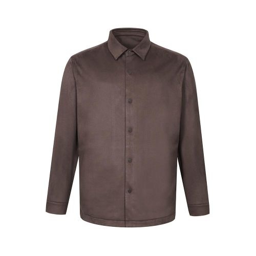 닥스 DAKS SHIRTS 세미오버핏 스웨이드 셔켓 브라운 DLA1SHCL190W1 261039