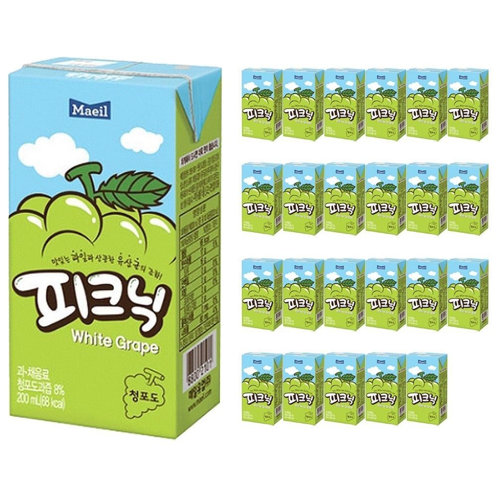 매일 청포도 200ml 24팩 청포도 과수원 주스 사과