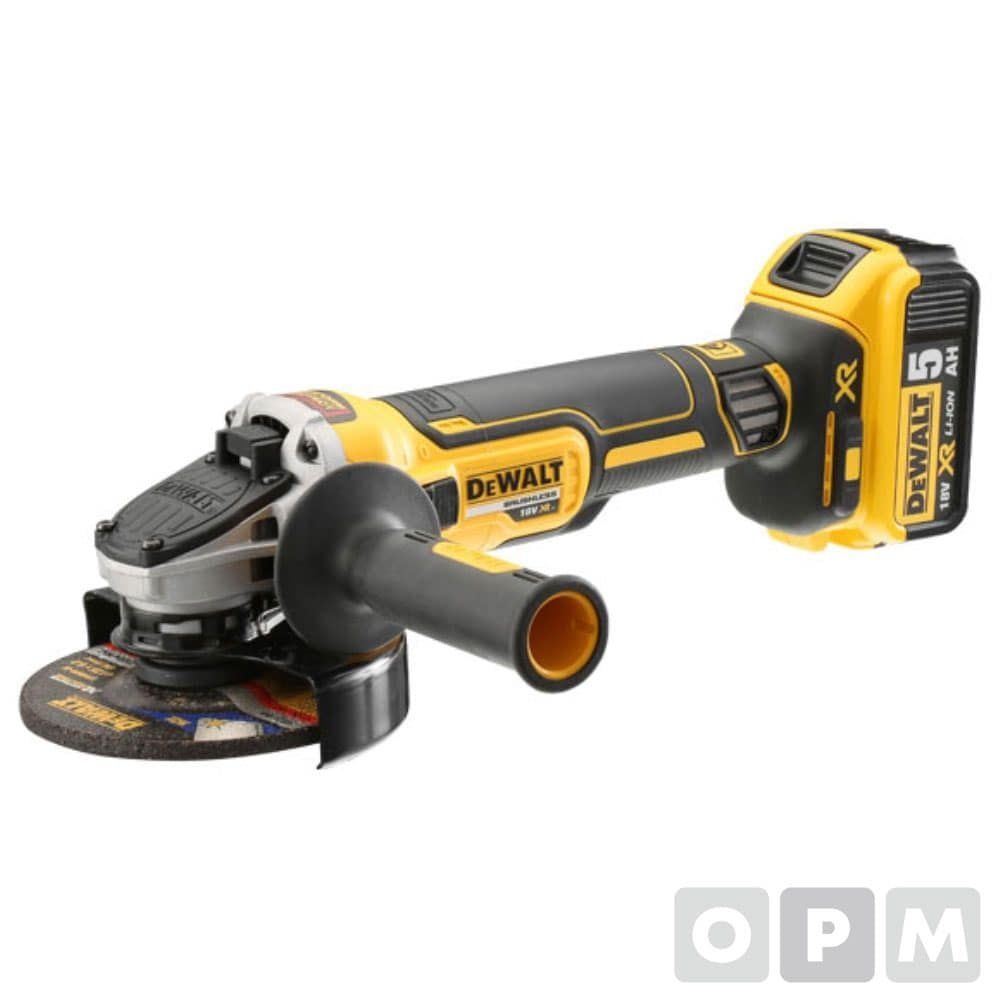 디월트-DEWALT 충전그라인더18V(브러쉬리스) DCG405P2(5.0AH)