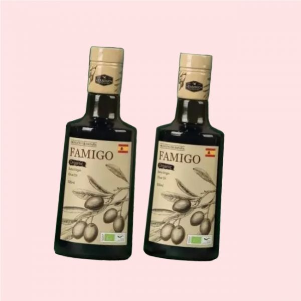 파미고 유기농 냉압착 엑스트라 버진 올리브 오일 500ml 2병 4454090