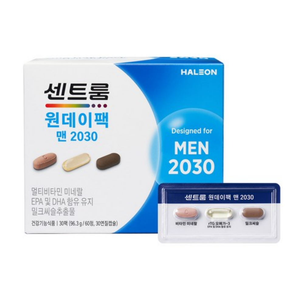 [오늘출발] 센트룸 원데이팩 맨2030 멀티비타민 30팩, 1개