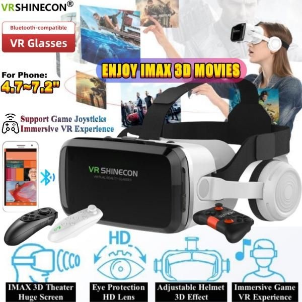 [해외] VR 안경 모바일 무선 가상 현실 IMAX 거대 화면 3D Google Cardboard Box 헤드셋