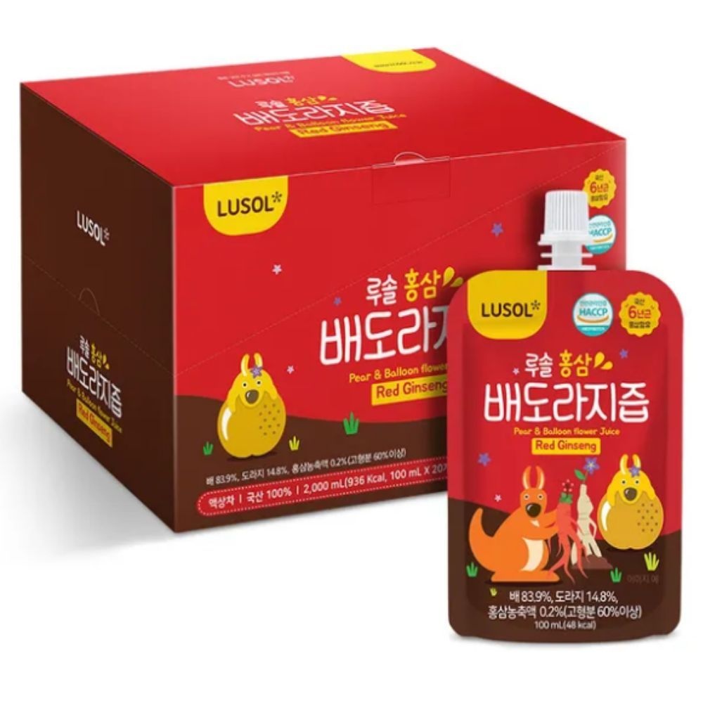 루솔 홍삼배도라지즙 100ml 60개