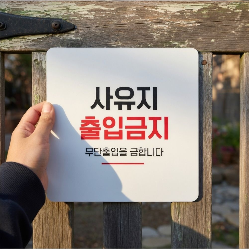 오나스 사유지 출입금지 외부인출입금지 사유지무단출입금지표지판 경고문구