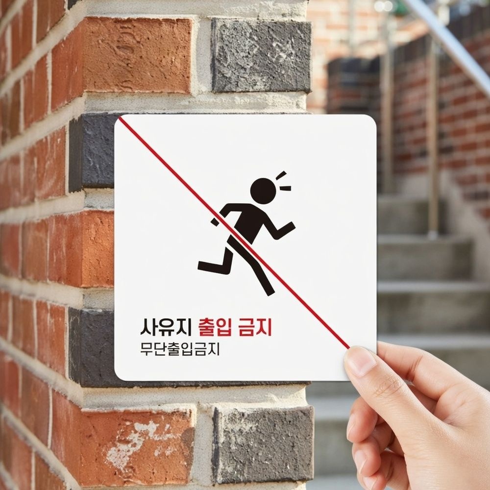 오나스 안내판 출입금지 사유지팻말 경고표지판 안내스티커