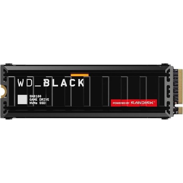 WD_Black SN8100 1TB NVMe SSD 내열판 - PCIe 5.0x4, M.2 2280, 최대 14,900MB/s 읽기 속도, 11,000MB/s 쓰기 AI 응용, 게임, 비디오