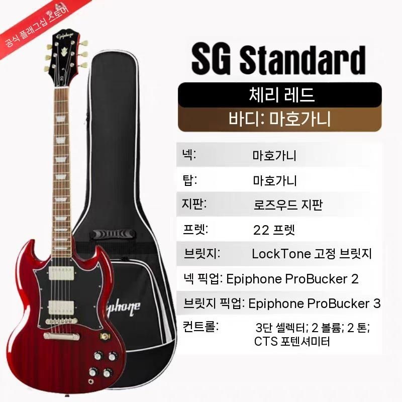 [해외] 에피폰 일렉기타 스탠다드 비기너 커스텀 입문용 기타