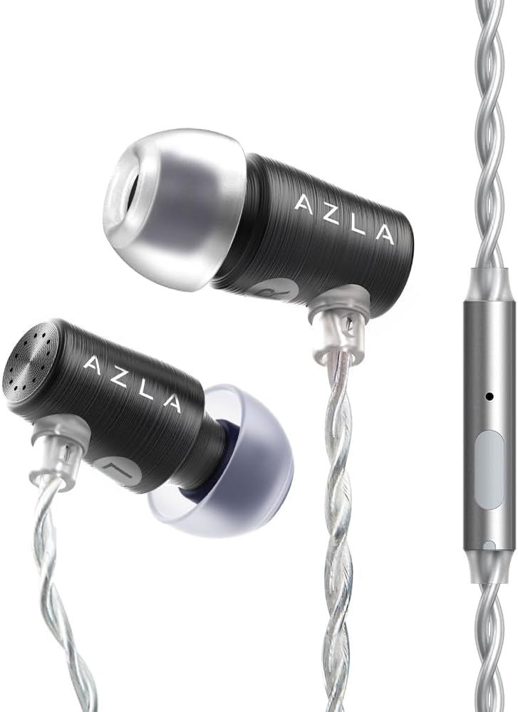 마이크가 장착된 AZLA AZEL GEN 3 게이밍 이어버드 - FPS 게임용 수상 경력에 빛나는 IEM 조정 PS5, Xbox, PC와 호환 위치