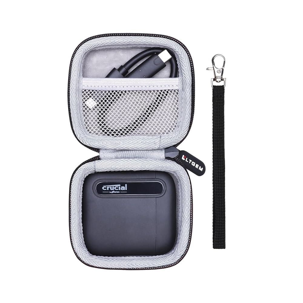 [해외] L LTGEM Crucial X10/X10 Pro/X9/X9 Pro/X6 또는 WD 1TB/2TB Elements SE 휴대용 SSD용 EVA 하드 케이스 (케이스만 해당) 243520