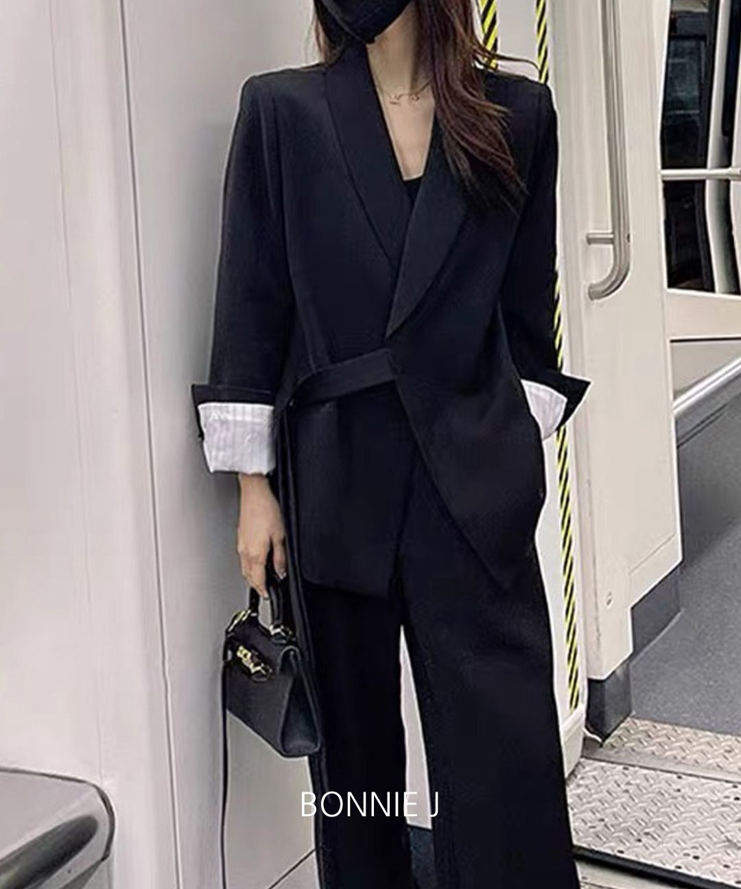 보니제이 / 정장 SET 로브 랩 스타일 정장 투피스 ..