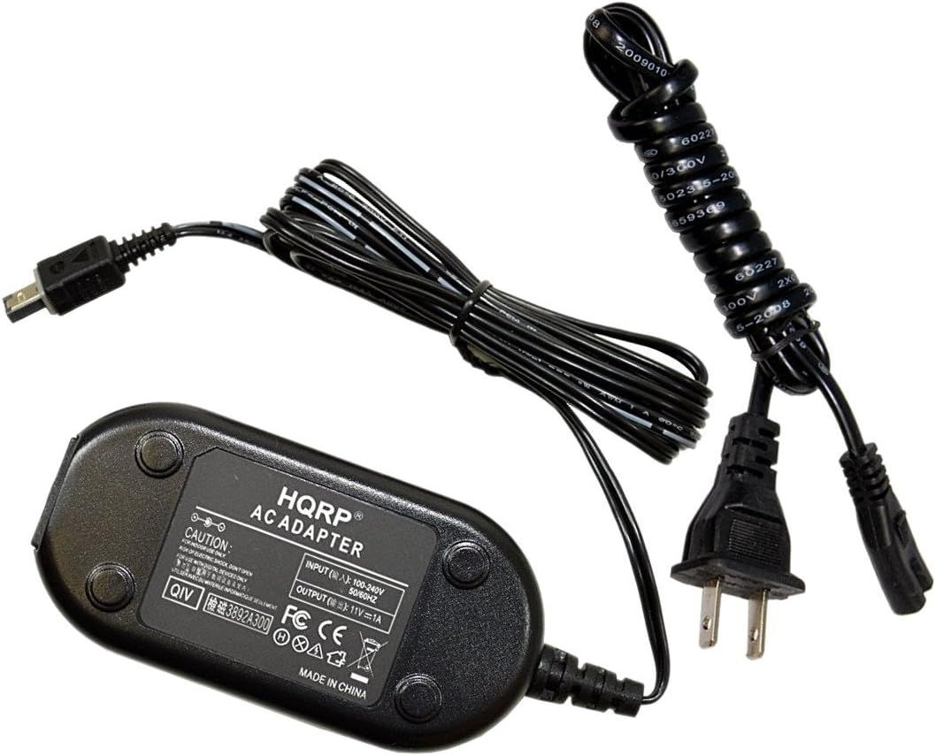 HQRP AC Adapter/Charger Compatible with JVC AP-V14 AP-V15 AP-V16 GZ-MG630A GZ-MG21U GR-D72U GZ-MG27U GR-D93U GR-D371US GR-D375US GR-D395US GR-AX890US