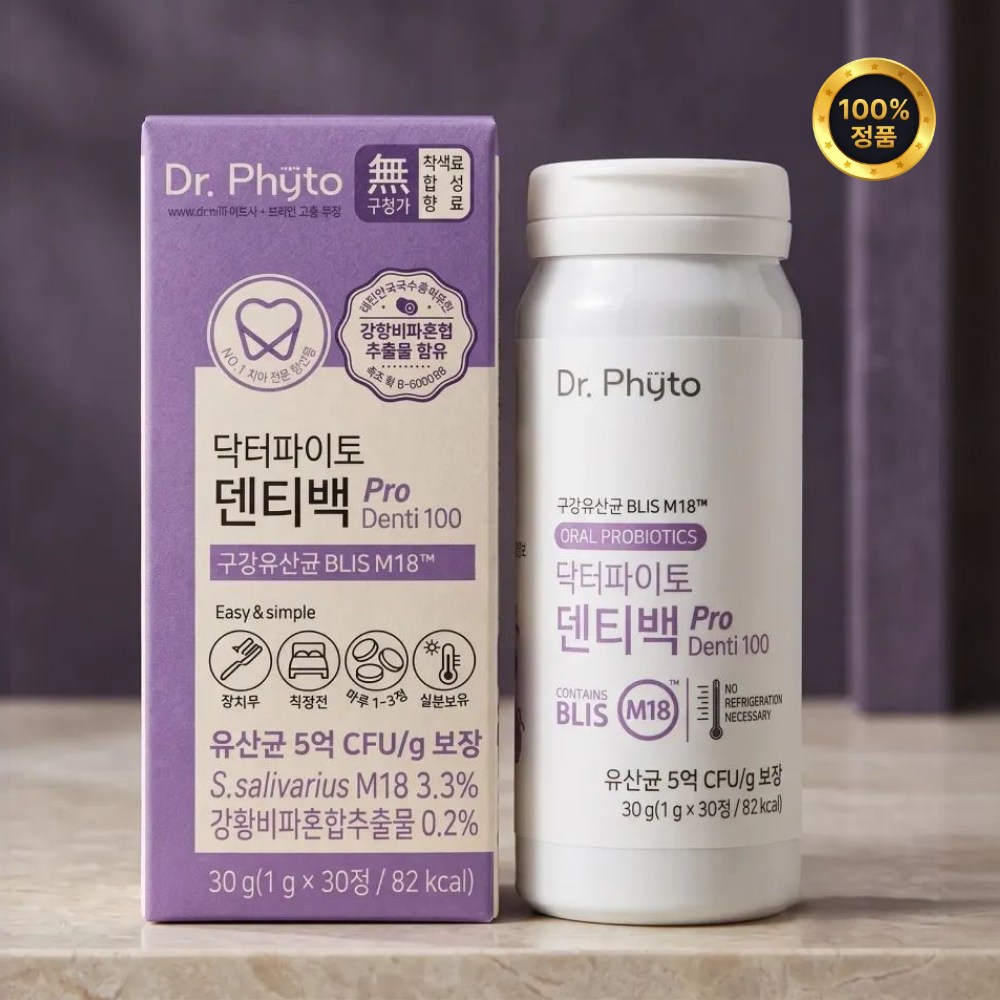 닥터파이토 (정품)  위드샵 닥터파이토 덴티백 pro 구강유산균m18 30회분, 6박스