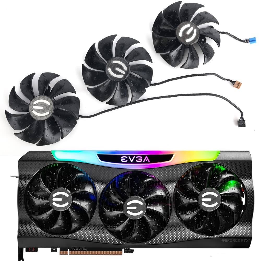 쿨러리지 87mm 12V 0.55A 4핀 PLD09220S12H RTX3070 RTX3080 FTX3090 FTW3 그래픽 카드 팬 EVGA RTX 3070 3080 Ti 3090 울트라 게이밍 GPU