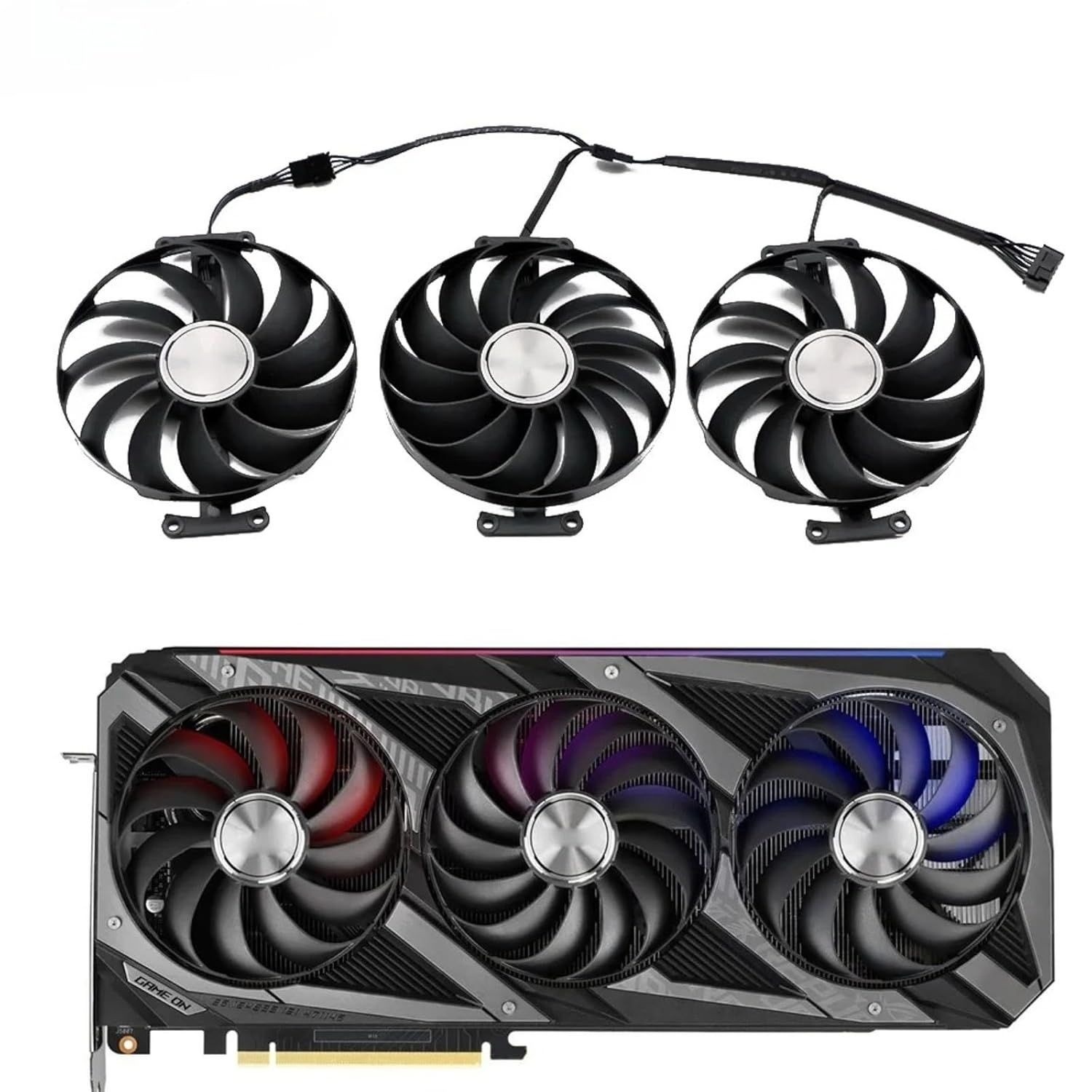 95mm CF1010U12D 그래픽 카드 팬 Rog Strix RTX 3060 3070 3080 Ti 3090 게이밍 GPU 쿨러 RX 6700