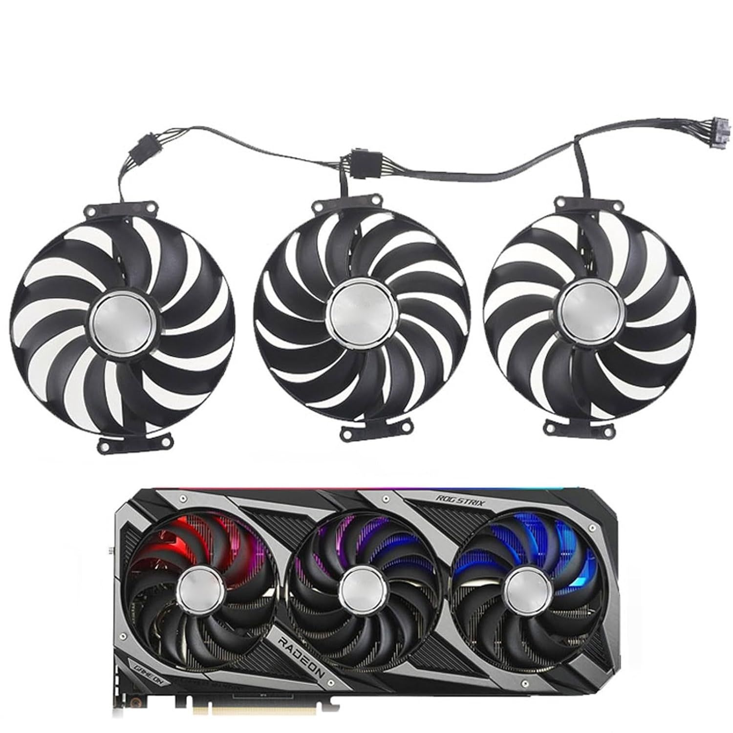 ASUS ROG Strix RTX 3060 3070 3080 Ti 3090 게이밍 RX 6700용 95mm T129215SU CF1010U12S DC12V 그래픽 카드 팬