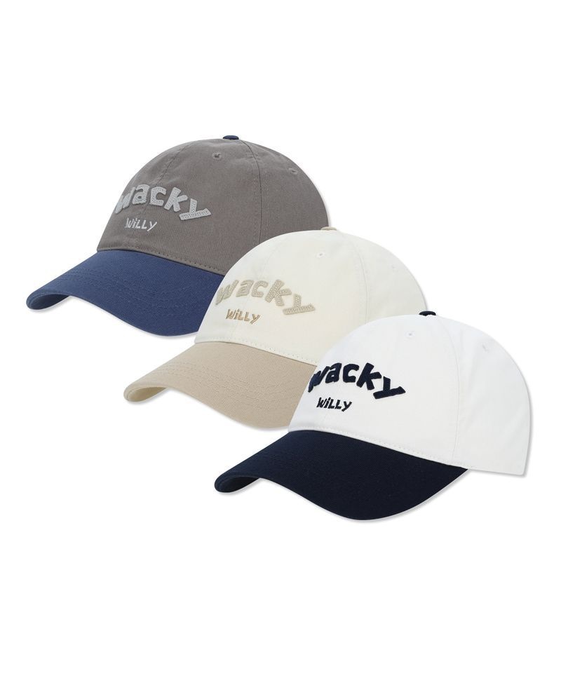 와키윌리 WACKY WILLY 아플리케 배색 캡 (3 colors) WA2503CA17 128477