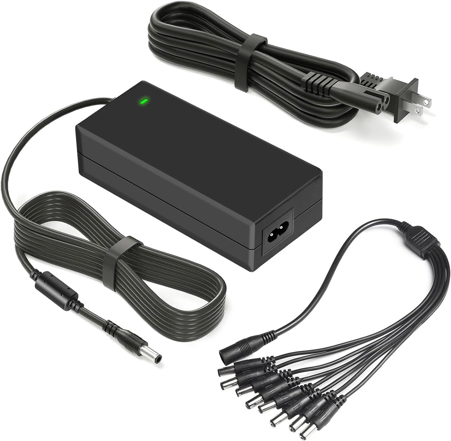 카메라 전원 공급 장치, CCTV 어댑터, MAREISA 12V 5A 삼성, Q-See, Night Owl, Swann, Annke 및 DVR 감시 시스템, 8방향 스플리터