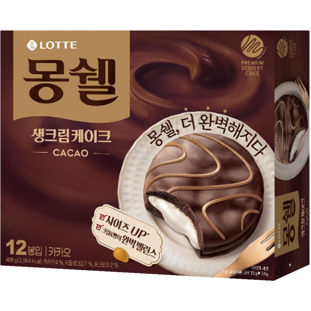 롯데웰푸드 몽쉘 생크림 카카오 408G