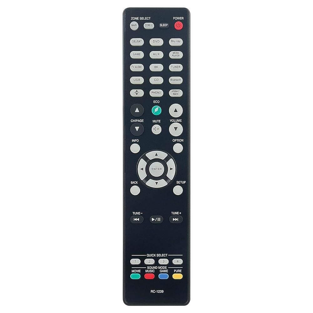 [해외] ECONTROLLY RC-1239 호환교체용 AV 리시버 원격 커맨더 Denon 스테레오 수신기 AVR-X3700H AVR-S960H AVR-X2700H AVRS960H AVRX2700H AVRX3