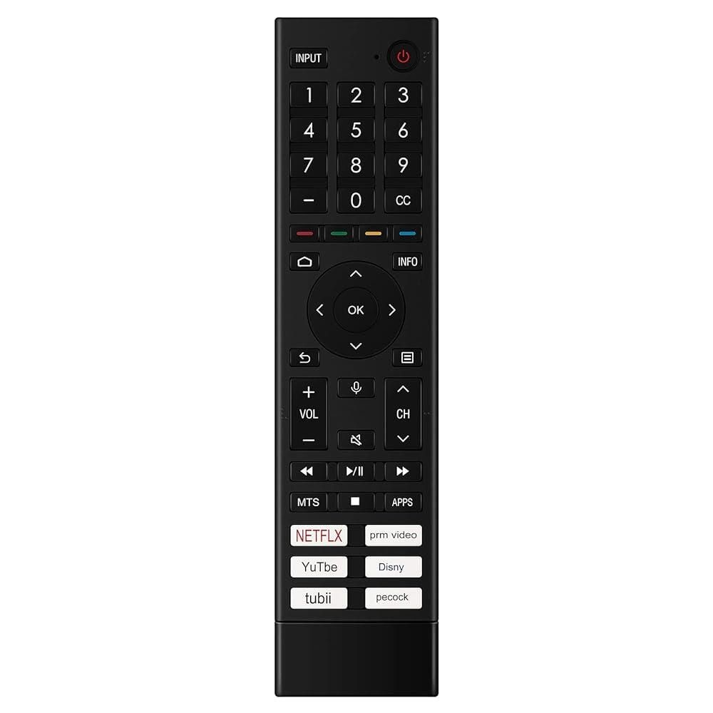 [해외] ECONTROLLY ERF3Z80H ERF3Z80 호환교체용 음성 리모컨 HISENSE TV 43A4H 40A4H ‎32A4FH ‎32A4H 50A6G 65A6G와 호환 [호환]