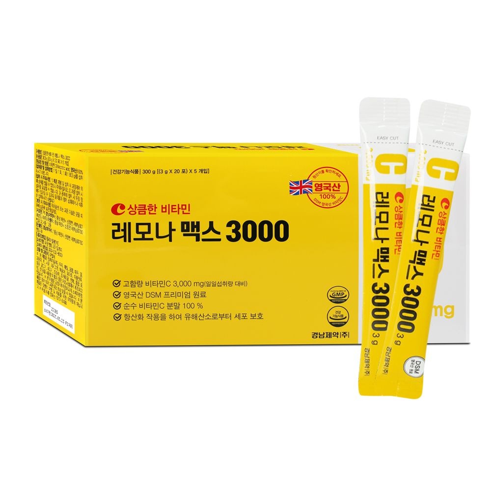 경남제약 레모나 맥스 3000 3g x 100포 분말 비타민C 간편 섭취 휴대 V