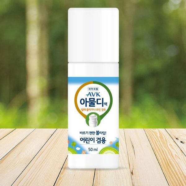 에버레이드 AVK 아물디 액 50mL 어린이겸용 유아물파스 모기물린데 바르는 모기약 볼타입
