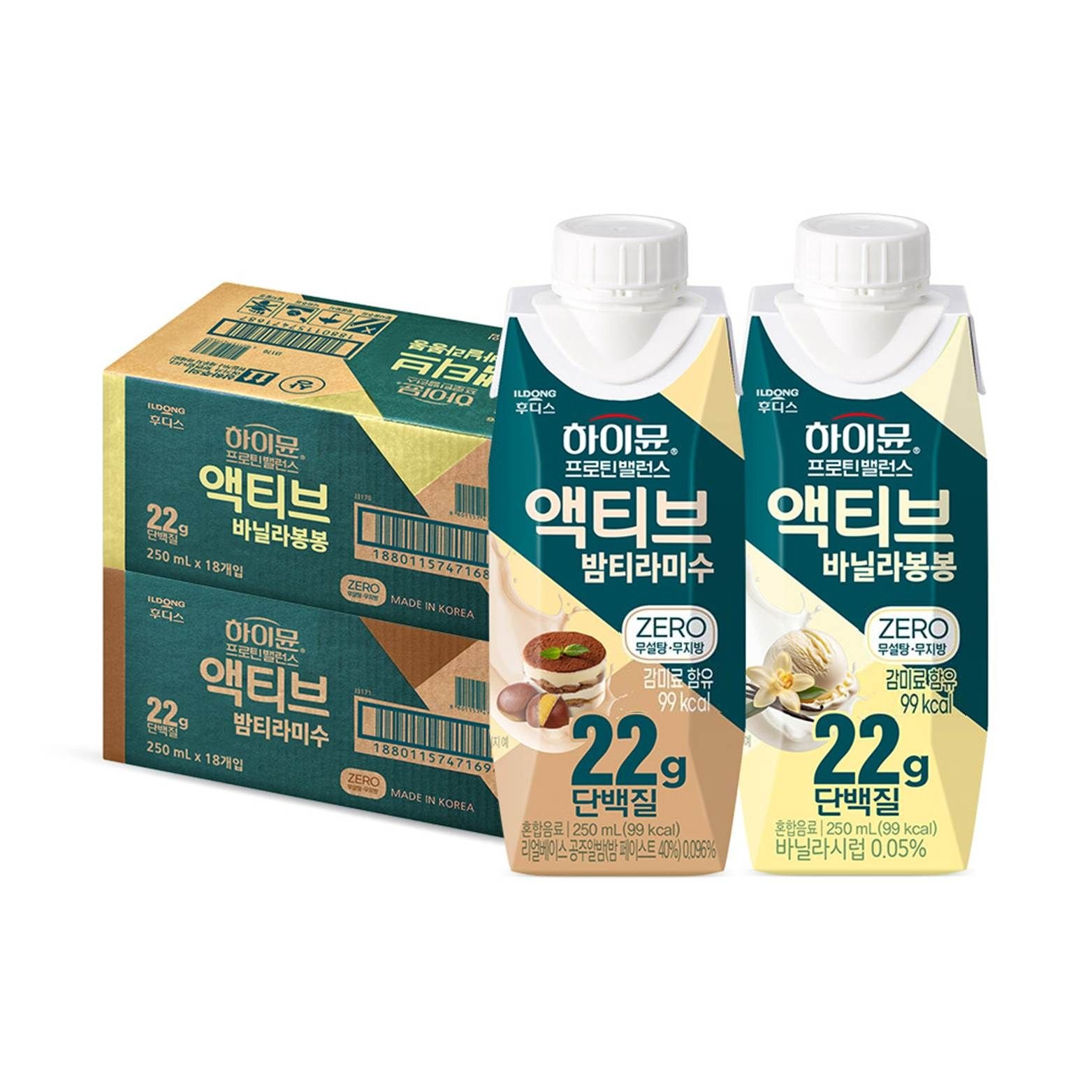 [하이뮨]프로틴 액티브 22g 2종 36개 (바닐라봉봉/밤티라미수) : 롯데ON