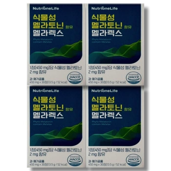 뉴트리원 식물성 멜라토닌 함유 멜라렉스 30정 4박스