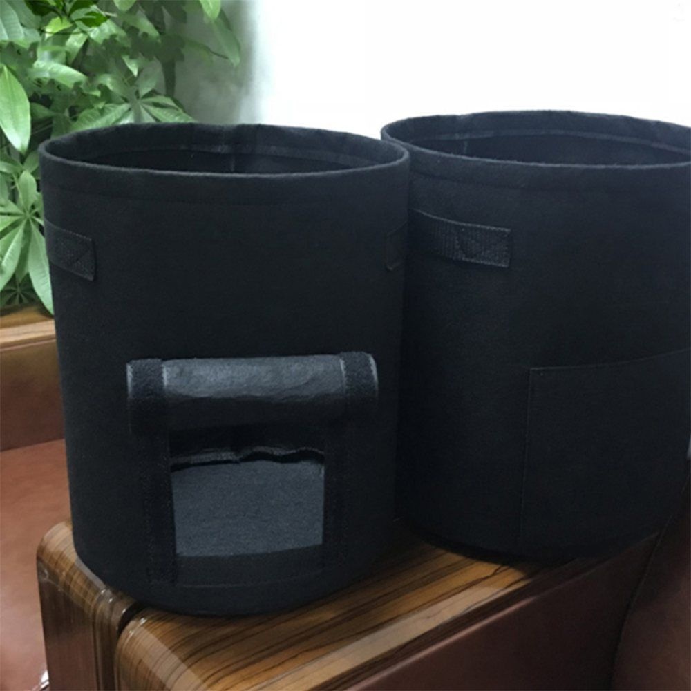 뮤디자인 고구마 감자 부직포 화분 2개 40CM 블랙 고구마재배화분 씨감자재배화분