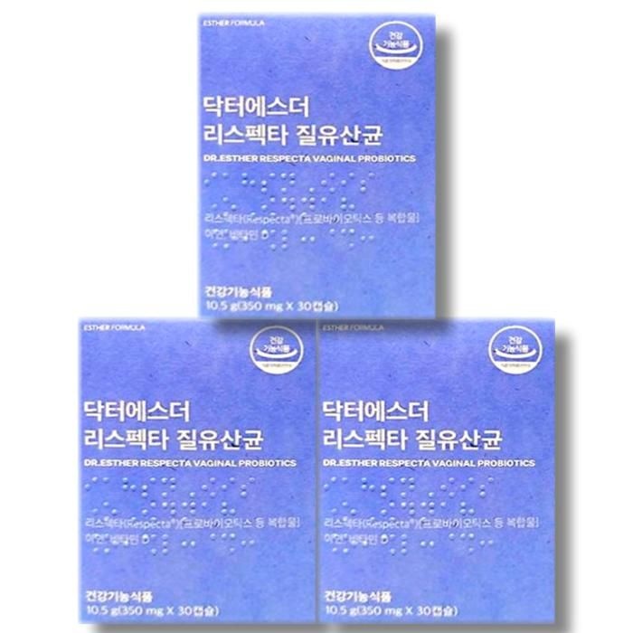 닥터에스더 리스펙타 질유산균 350mg x 30캡슐 3박스