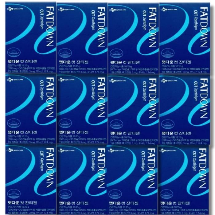 팻다운 컷 잔티젠 605mg x 30캡슐 12박스