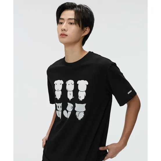 가나디 반팔 티셔츠GRAPHIC BLACK_SPRLG25U09