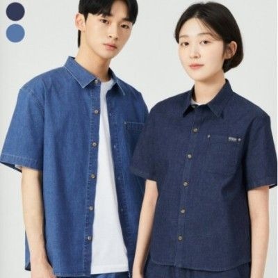 남여공용 샴브레이 반팔셔츠 NP2W8201