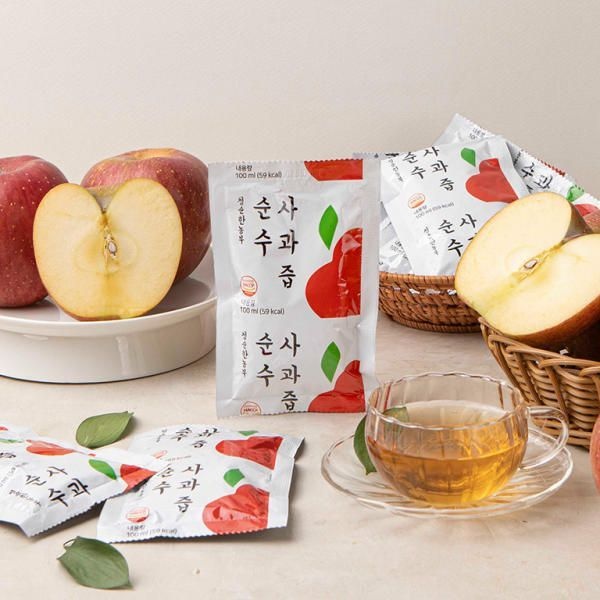 청순한농부 영주 순수 100% 사과즙 100포