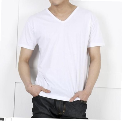衣料品ショッピングモール男性基本Vネック半袖綿Tシャツ男衣料品 デイリールック