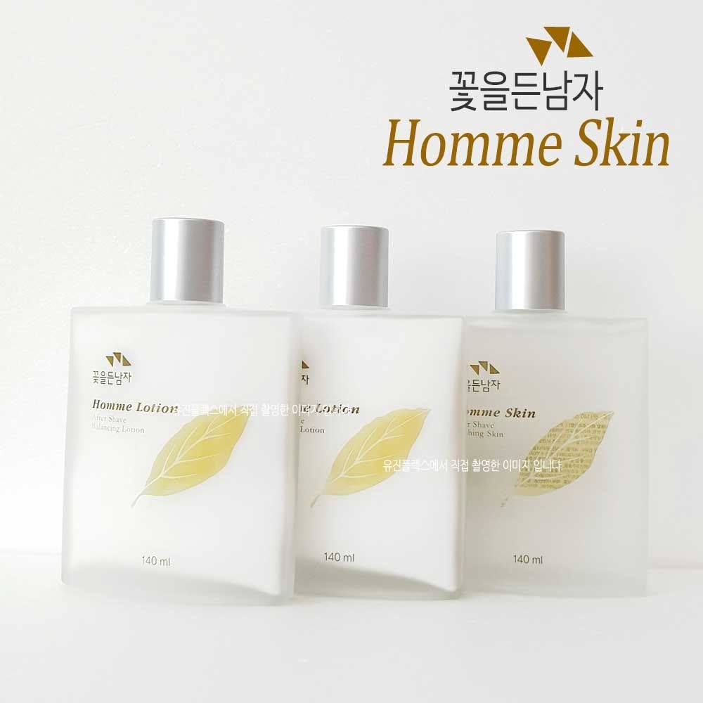 [오늘출발] 꽃을든남자 (3개)꽃을든남자 옴므 스킨 140ml x 1개 + 로션 140ml x 2개 남성용 토너 에멀전