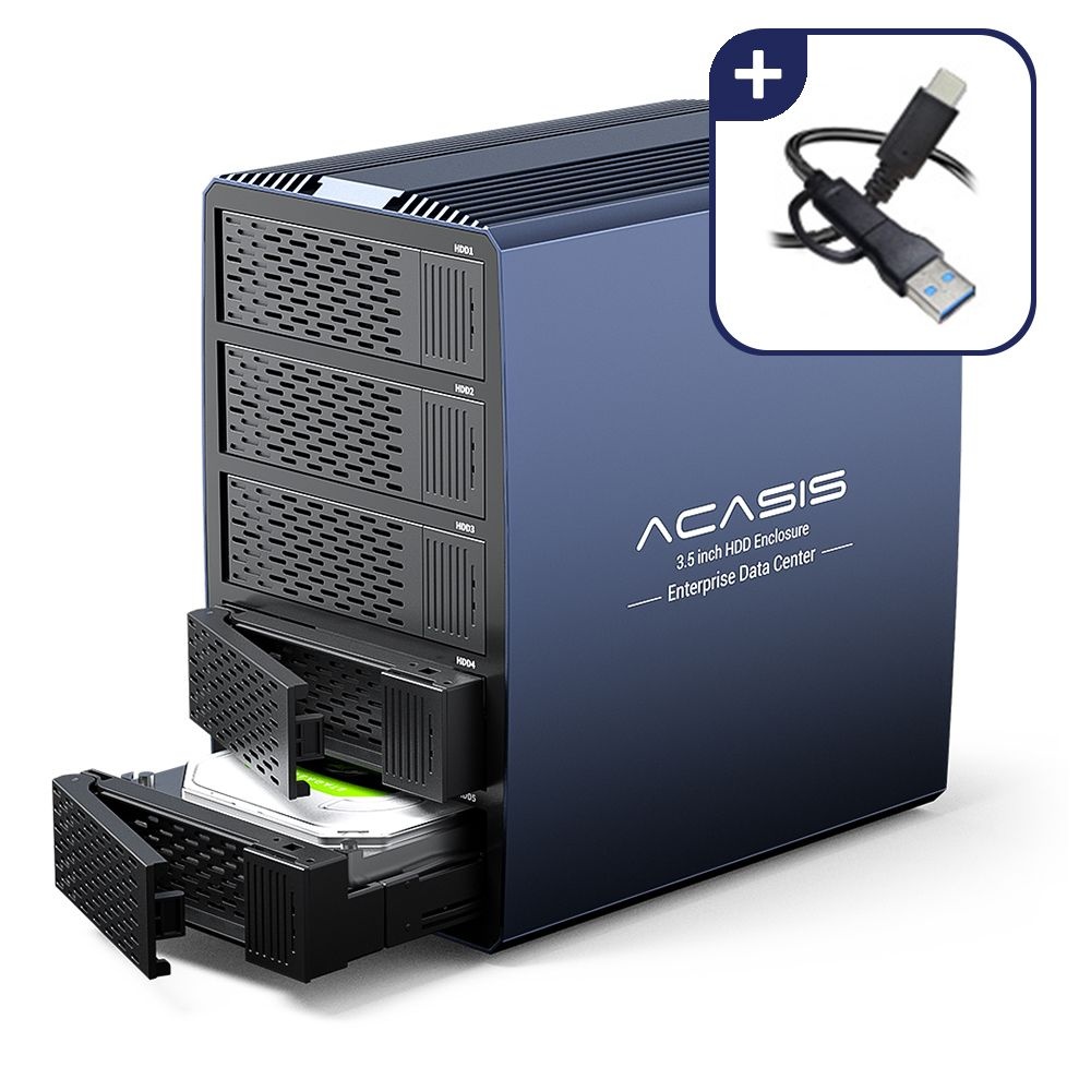 [오늘출발] ACASIS 아카시스 5베이 RAID USB3.0 C타입 DAS 외장하드케이스 EC-7355